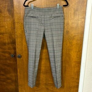 SOHO Apparel Ltd. Plaid Straight Leg Pants